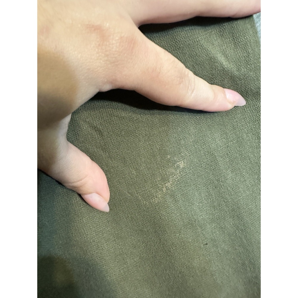 FLAWED Talbots Super Soft Green Cargo Pants 12 Cotton Blend - Picture 7 of 12